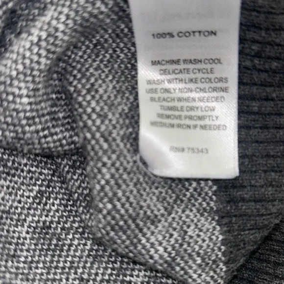 IF IT WERE ME Sweater DRESS Cowl Neck Dark GRAY/WHITE Printed Design Size SMALL - Picture 7 of 8